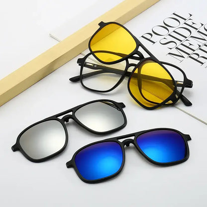 🕶️👀 LENTES 6 EN 1 MULTICOLOR FLY MAGNETIC+ RECETA GRATIS + ESTUCHE GRATIS 👀🕶️