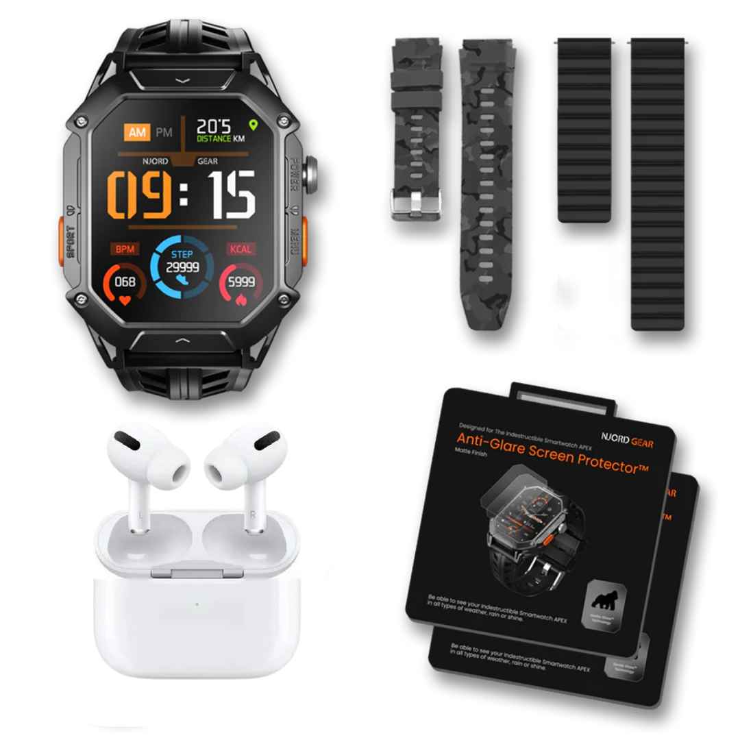 СОМРRА1 LLЕVА2 El Reloj Inteligente Indestructible + 2Correas magneticas+Audifono