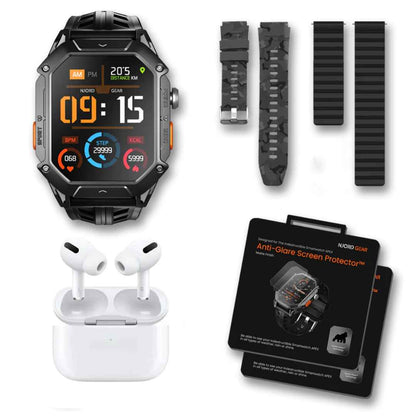 СОМРRА1 LLЕVА2 El Reloj Inteligente Indestructible + 2Correas magneticas+Audifono