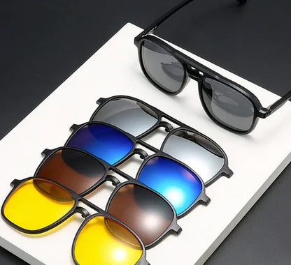 🕶️👀 LENTES 6 EN 1 MULTICOLOR FLY MAGNETIC+ RECETA GRATIS + ESTUCHE GRATIS 👀🕶️